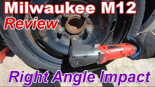 Milwaukee M12 Right Angle Impact Wrench Review [upl. by Anaerb449]