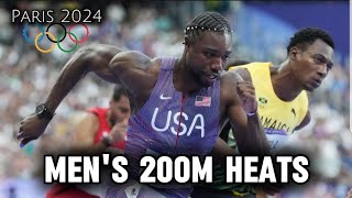 Mens 200m Heats HighlightsParis Olympics 2024 [upl. by Ardni569]