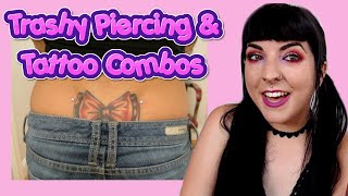 Piercer Reacts to the Trashiest Piercing amp Tattoo Combos [upl. by Ardnuahsal]