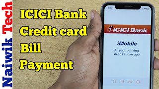 How to pay ICICI Bank Credit Card Bill via iMobile app [upl. by Silevi]