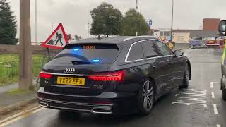 West Midlands Police  Firearms  Blue light  Siren  Rear Reds demo  Audi A6 [upl. by Einnal304]