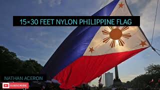 COMPARISON OF THE DIFFERENT SIZES OF THE PHILIPPINE FLAGS IN LUNETA PARK [upl. by Llenahs83]