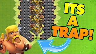 Clash Of Clans  TROLLING CHAMPIONS quotVALLEY OF DEATHquot EPIC TROLL BASE ANTI NOOBS [upl. by Adliwa574]