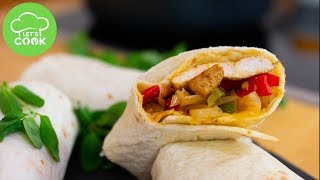 REZEPT Chicken Fajita Wraps 🇲🇽 schnell gemacht amp lecker [upl. by Ellingston]