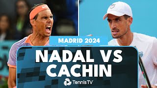 Rafael Nadal vs Pedro Cachin 3Hour Thriller  Madrid 2024 Match Highlights [upl. by Gristede]