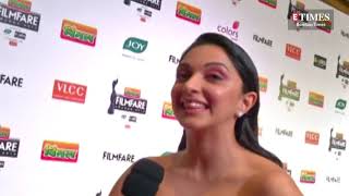 Filmfare Awards 2019  Kiara Advani shares EXCLUSIVE details about Kabir Singh Kalank and Good News [upl. by Mackey]