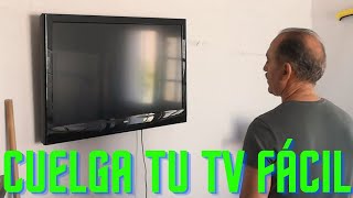 Soporte de tv para pared muy sencillo Cuelga tu tv gratis [upl. by Idnod]