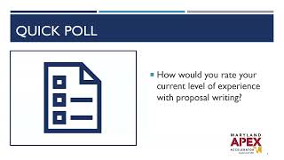 Government Contracting Introduction to Proposal Writing Level 1 [upl. by Avilla901]