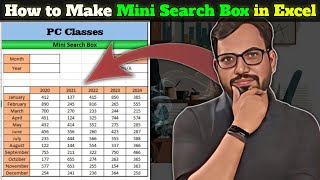 How to Make Mini Search Box in Excel  Excel Search Box [upl. by Leacim]