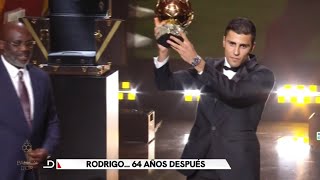 RODRI BALON DE ORO y premio al futbol español 64 años después [upl. by Lawrenson]