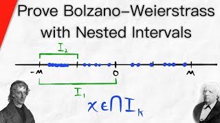 Proving BolzanoWeierstrass with Nested Interval Property  Real Analysis [upl. by Eirual]