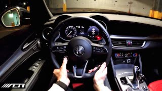 2024 Alfa Romeo Stelvio Veloce POV Night Drive  Allcarnews [upl. by Silvain72]