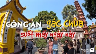 Công an đứng khắp nơi trong ngôi chùa 1500 tuổi nổi giữa Hồ Tây [upl. by Nashbar]