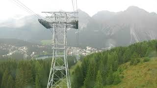 Luftseilbahn Weisshorn Tschuggen  Arosa Talfahrt [upl. by Afirahs]