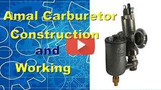 Amal carburetor working and construction explained easily [upl. by Lorrie277]