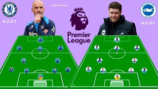 CHELSEA VS BRIGHTON PREDICTED LINE UP IN EPL 202425  MATCHWEEK 6 [upl. by Krilov]