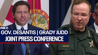 Grady Judd and Gov DeSantis hold press conference [upl. by Eislehc34]