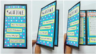 How to make handmade Beautiful BROCHURE for school project  With design ideas [upl. by Endys]