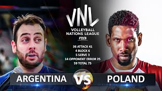 Argentina vs Poland  Mens VNL 2024 [upl. by Blockus]