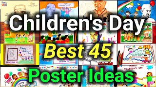 Childrens Day Drawing 2023  Childrens Day Poster Drawing  Childrens Day Poster Malayalam [upl. by Calloway]