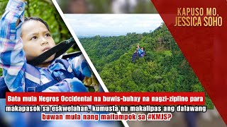 After two months meet the child who uses zipline to school  Kapuso Mo Jessica Soho [upl. by Jillana]