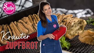 Faltenbrot  Kräuter Zupfbrot  Kräuter Baguette  Sallys Welt [upl. by Anialram]