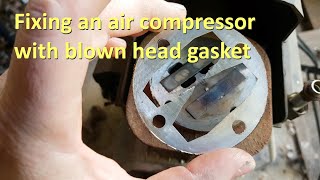 Air Compressor Head Gasket Fix [upl. by Harrietta590]