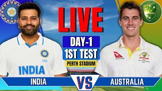 India vs Australia 1st Test Day 1  IND Live Match Today  Live Cricket Match Session 3 [upl. by Paulie]