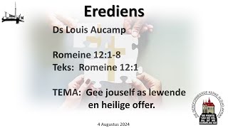 4 Augustus 2024  Oggenddiens [upl. by Arze]