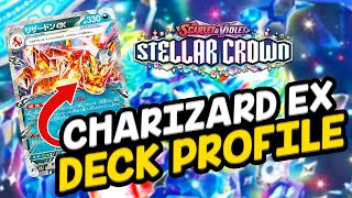 CHARIZARD EX DECK PROFILE Stellar Crown [upl. by Caneghem982]