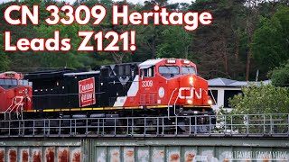 CN 3309 Leader CN Z121 Through Bedford Trestle Bedford NS [upl. by Parsons]