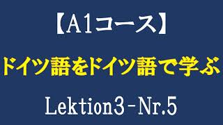 『ドイツ語をドイツ語で学ぶ』A1Deutschkurs Lektion3Nr5 [upl. by Zahc]