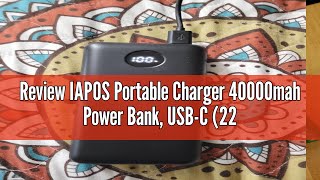 Review IAPOS Portable Charger 40000mah Power Bank USBC 225W Fast Charging Battery Pack Portable [upl. by Sammie178]