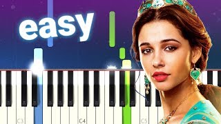 Naomi Scott  Speechless Aladdin 100 EASY PIANO TUTORIAL [upl. by Dichy]