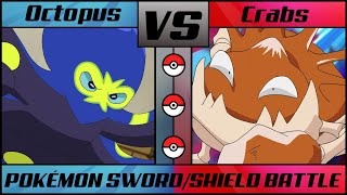 CRAB POKÉMON vs OCTOPUS POKÉMON  Themed Battle [upl. by Belicia22]