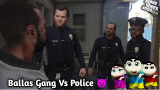 GTA 5 Franklin Got Into Big Fight With Ballas Gang😰🫡Shinchan Want To Best Everyone 💔😭PS Gamester [upl. by Redman]