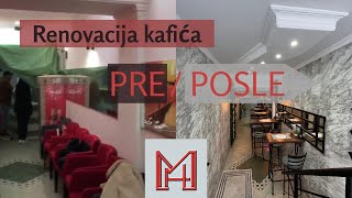 Uredjenje kafića uz pomoć dizajnera enterijera  Kako smo od suterena napravili sladak kafe bar [upl. by Yusuk]