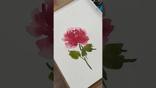 Watercolor peony as November’s featured birth flower artseries [upl. by Libby]