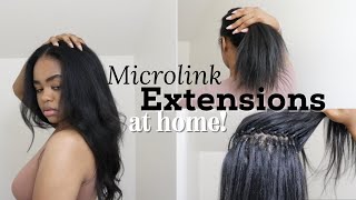 HOW TO INSTALL ITIP  MICROLINK EXTENSIONS BY YOURSELF  BEST MICROLINKS  CURLSQUEEN SYDNEE CIARA [upl. by Einnek]