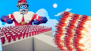 1000x SANTA  1x GIAN SANTA vs 1x EVERY GOD  Totally Accurate Battle Simulator TABS [upl. by Horwath415]