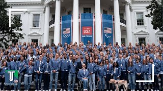 President Biden CELEBRATES US Olympic and Paralympic teams after SUCCESSFUL Paris 2024 PERFORMANCE [upl. by Esydnac]