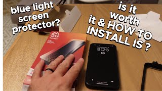 HOW TO INSTALL SCREEN PROTECTOR ON IPHONE 15 PRO MAX ZAGG InvisibleShield Glass XTR3 BLUE LIGHT [upl. by Adest]