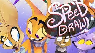 SPEED DRAW Zoophobia Christmas VivziePop [upl. by Airliah]