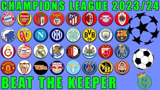 Champions League 202324  Beat The Keeper Marble Race  Marble Race King [upl. by Ymereg]