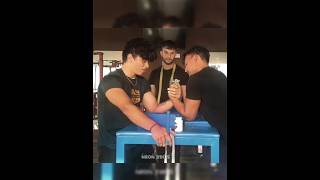 Aryan Kandari Left Hand Power 😈 internetmeme mene armwrestling aryankandari shortsviral edit [upl. by Eustasius]