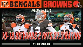 Hyped Up QB Debut is a DISASTER Bengals vs Browns 2014 Week 15 [upl. by Menard]