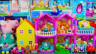 7 Minutes satisfying With unboxing Peppa pig House playset collection ASMR  Review Toys [upl. by Tamara835]