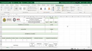 Excel en tu PC Boleta de calificaciones parte 2 [upl. by Yael]