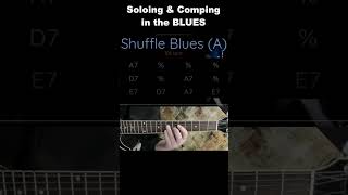 Micro Lesson  Blues Shuffle in A  Comping with Short Chords and Colors  The Tritone [upl. by Debora357]