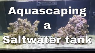 How to Aquascape a Saltwater tank  Red Sea Reefer XL 425 Build [upl. by Narcho]